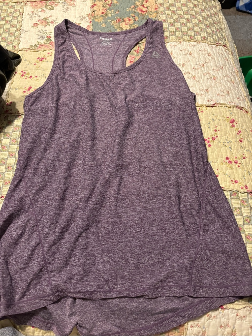 Reebok Women's Purple Racerback Tank Top Large